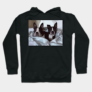 Cartoon Boston Terriers Hoodie